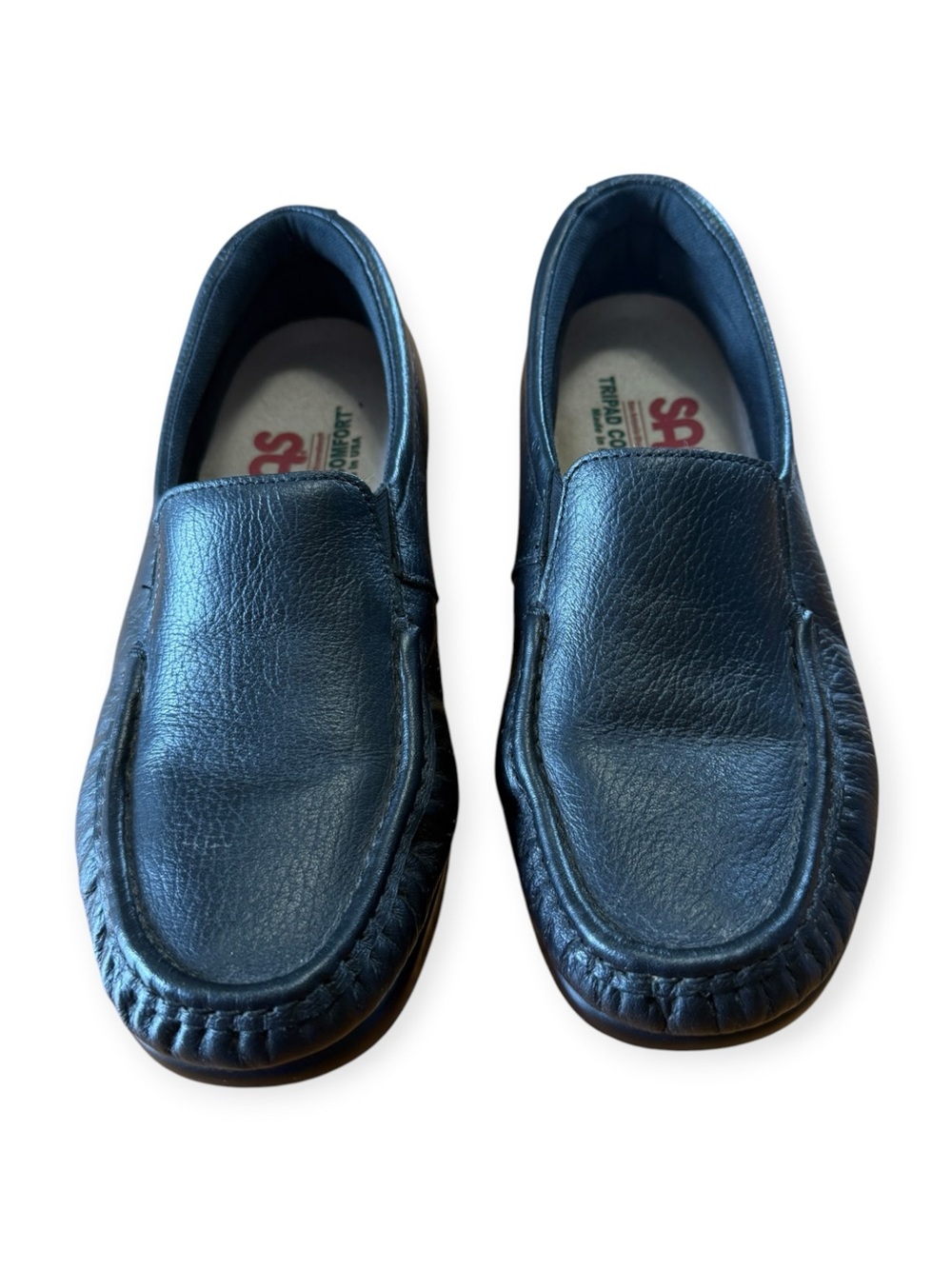 SAS Tripad Comfort Black Pebble Leather Slip-On Loafer Shoes Women's US 7 W - Picture 2 of 9